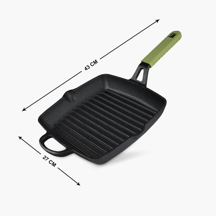 BERGNER Elements Black Cast Iron Grill Pan - 27cm