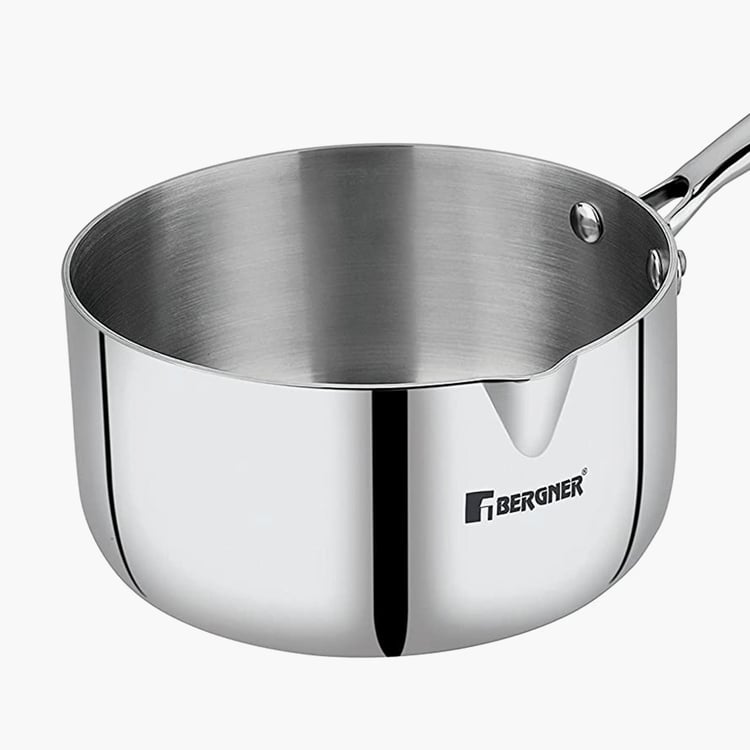 BERGNER Argent Silver Stainless Steel Induction-Base Saucepan - 16cm