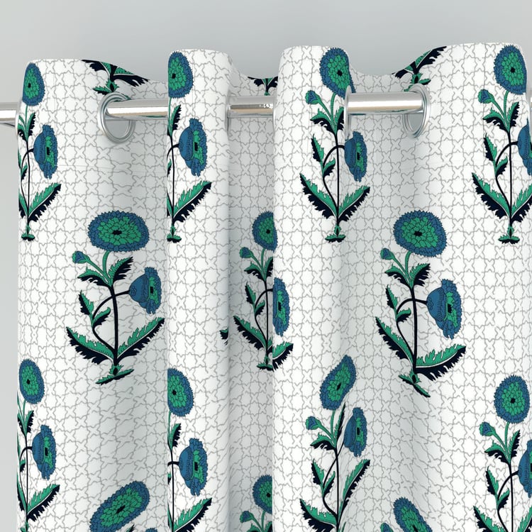 India Inspired Set of 2 Printed Semi-Blackout Door Curtains