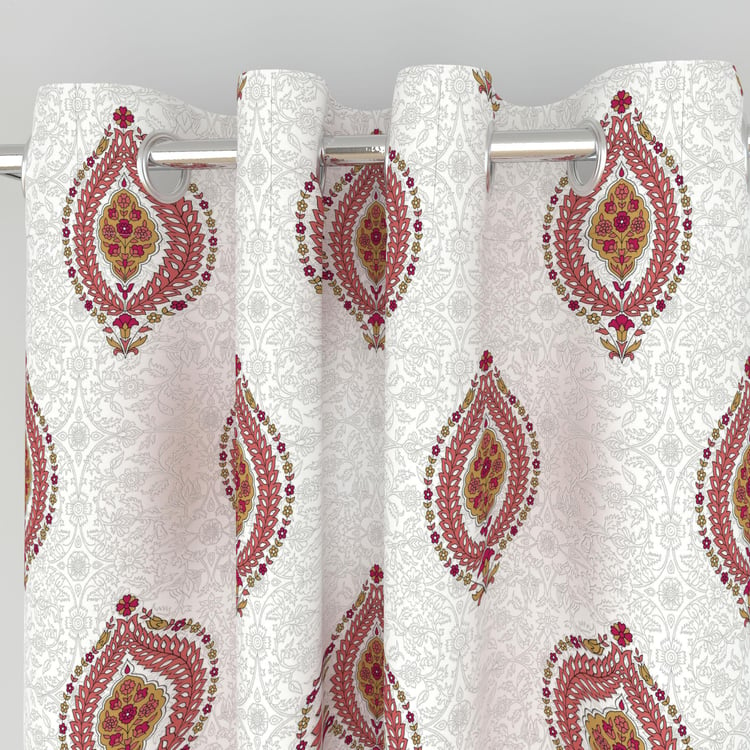 India Inspired Set of 2 Printed Semi-Blackout Window Curtains