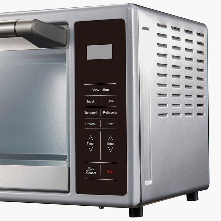 WONDERCHEF Prato Silver Stainless Steel Oven Toaster Griller - 30L
