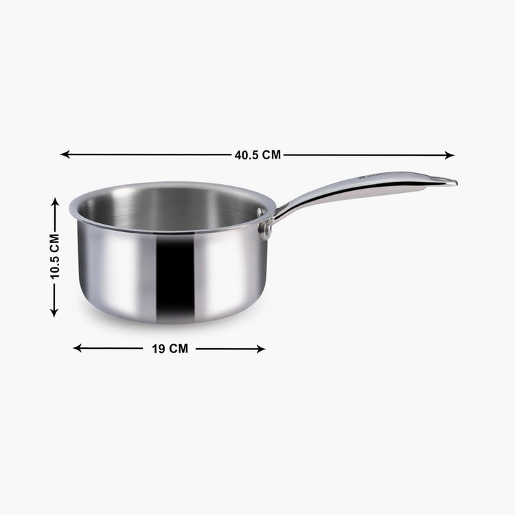 WONDERCHEF Nigella Silver Stainless Steel Saucepan - 1.5l