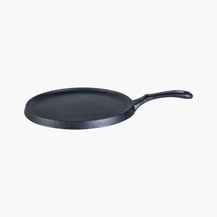 WONDERCHEF Forza Black Pre-Seasoned Cast Iron Dosa Tawa - 27.3cm