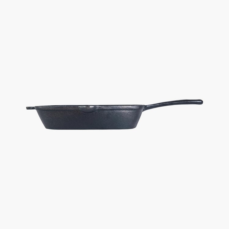 WONDERCHEF Forza Black Pre-Seasoned Cast Iron Grill Pan - 28.2cm