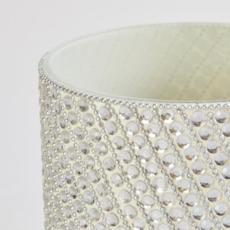 Fiesta Glass and Metal Embellished Votive Candle Holder