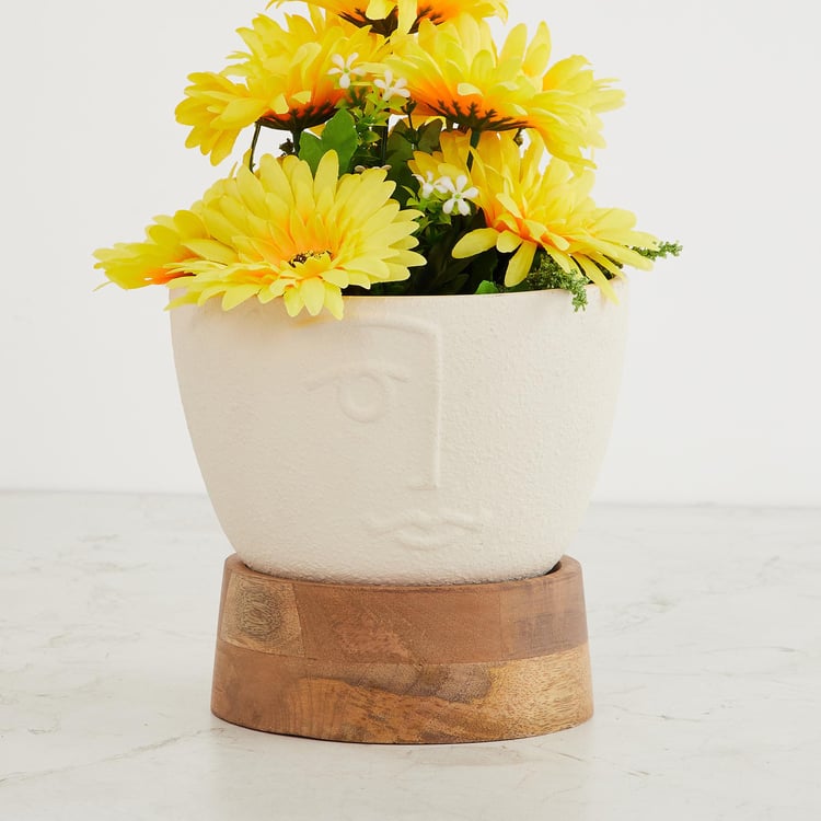 Marshmallow Ceramic Planter with Stand