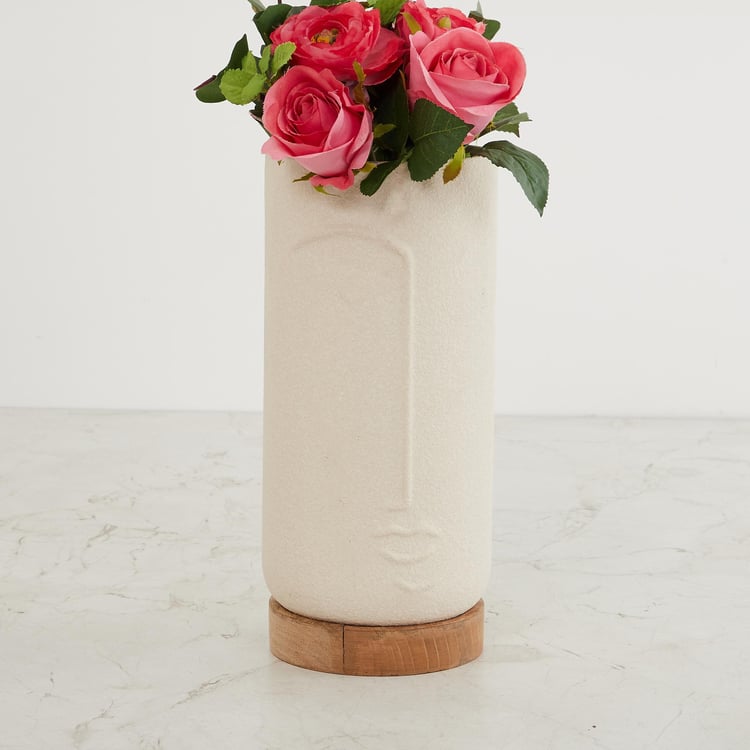Marshmallow Sandstone Face Vase