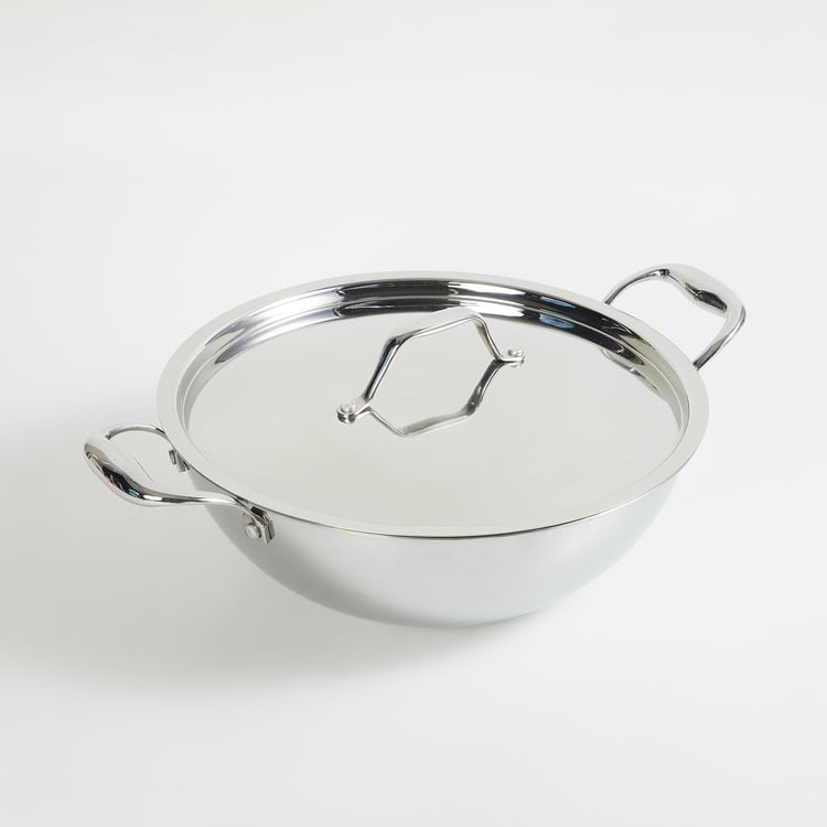 Chef Special Stainless Steel Kadhai with Lid - 4.2L