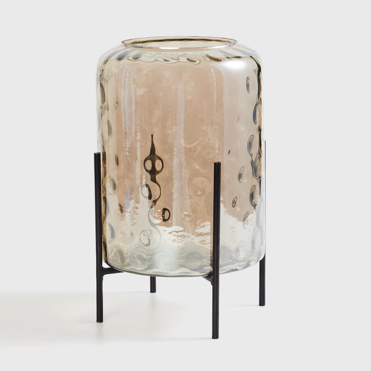 Valencia Hammered Glass Planter with Stand