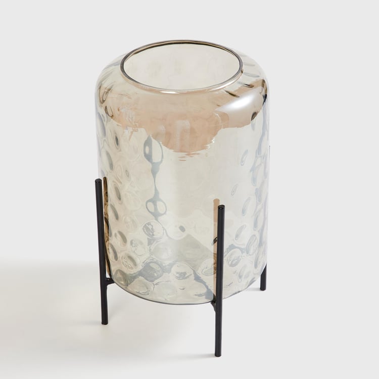 Valencia Hammered Glass Planter with Stand