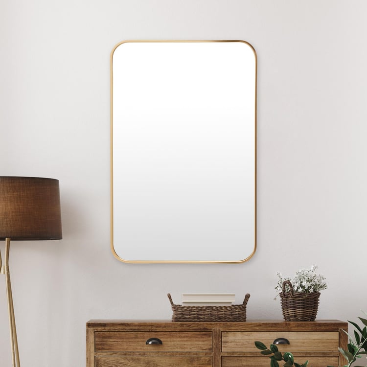 Reflection Broadway Gold Framed Rectangular Wall Mirror