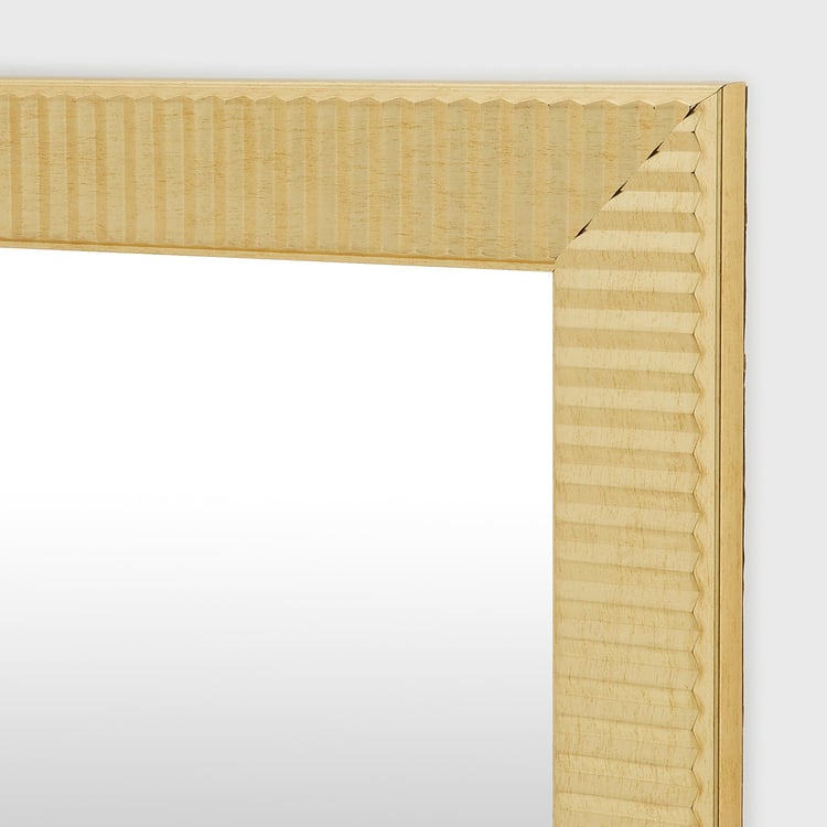 Reflection Sparkle Gold Textured Frame Rectangular Wall Mirror