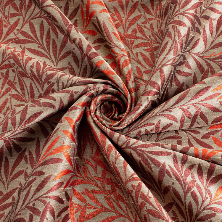 DECO WINDOW Grenadine Rust Printed Semi-Blackout Curtains - Set of 2 - 49x32cm