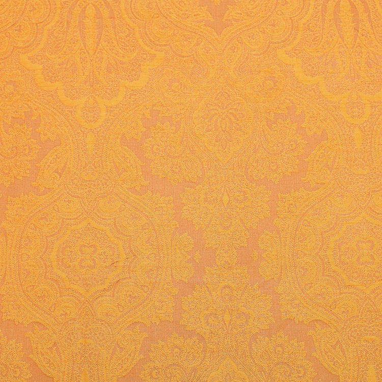 DECO WINDOW Stock Fabric Jayanita  Orange Printed Semi-Blackout Door Curtains - 37x30cm - Set of 2