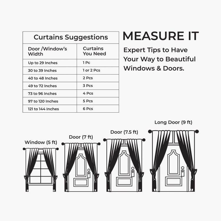 DECO WINDOW Stock Fabric Jayanita Brown Printed Semi-Blackout Door Curtains with Hanging Rod Eyelets - 37x30cm - Set of 2