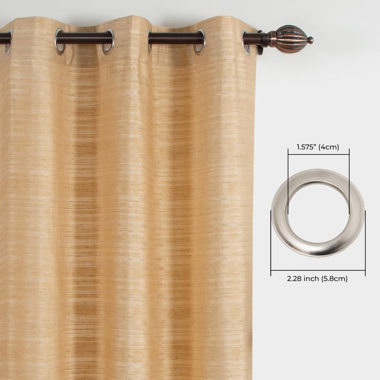 DECO WINDOW Silk Gold Door Curtain - 106.68x228.6cm - Set of 2