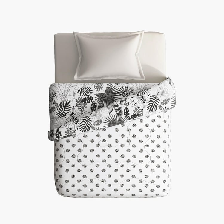 PORTICO Marvella White Printed Cotton Single Bed Comforter - 152x220cm