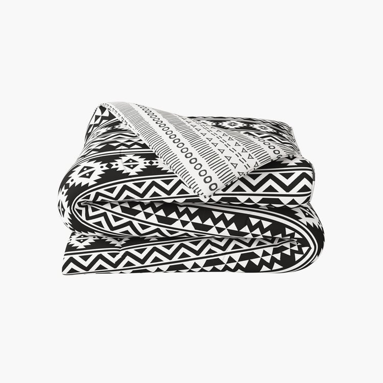 PORTICO Marvella Black Printed Cotton Single Bed Comforter - 152x220cm