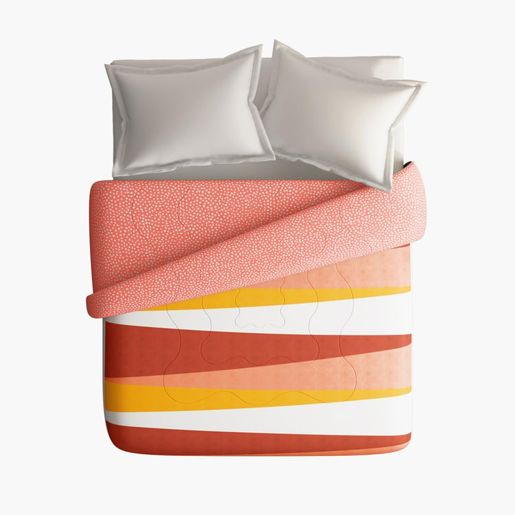 PORTICO Hashtag Multicolour Striped Cotton Double Bed Comforter - 220x240cm