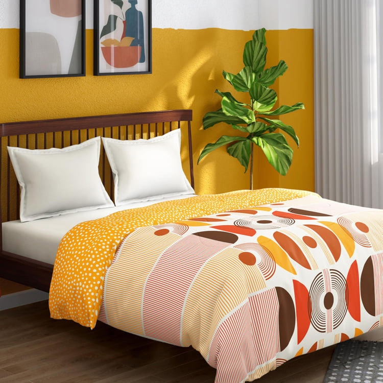 PORTICO Hashtag Multicolour Printed Cotton Double Bed Comforter - 220x240cm