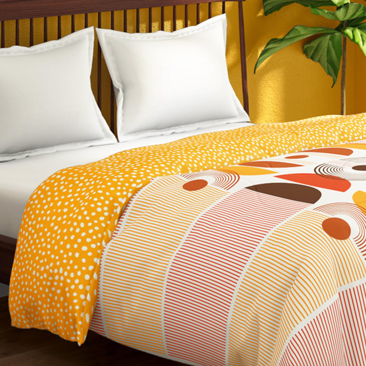 PORTICO Hashtag Multicolour Printed Cotton Double Bed Comforter - 220x240cm