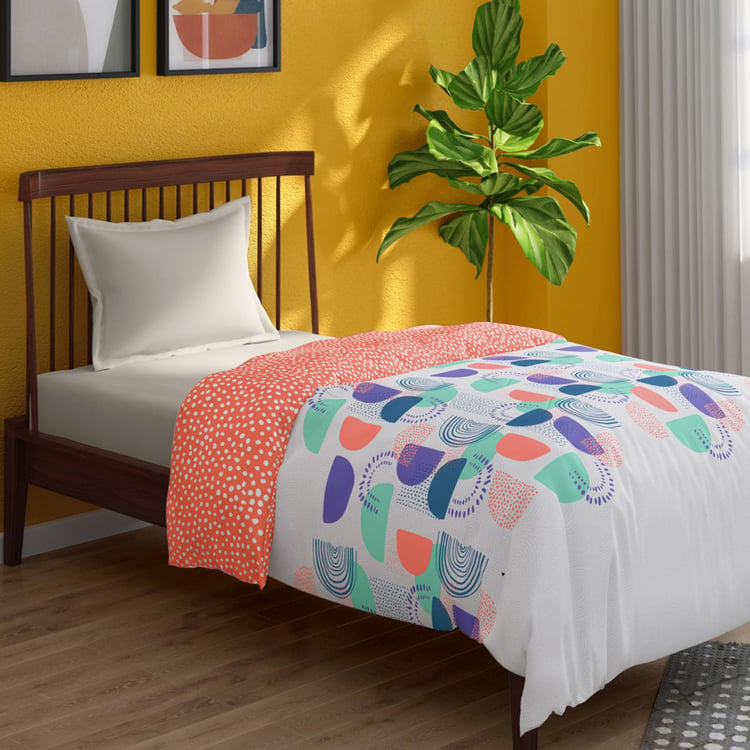 PORTICO Hashtag Multicolour Printed Cotton Single Comforter - 152x220cm