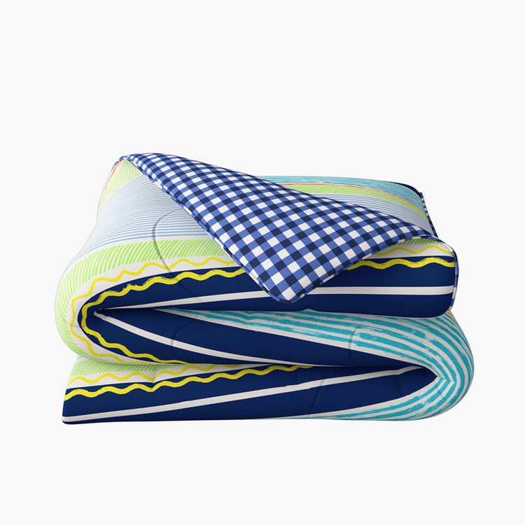 PORTICO Cadence Striped Multicolour Cotton Single Bed Comforter - 152x224cm