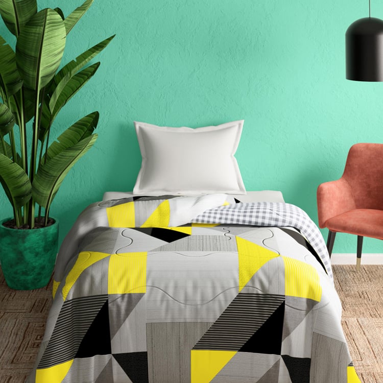 PORTICO Cadence Printed Multicolour Cotton Single Bed Comforter - 152x224cm