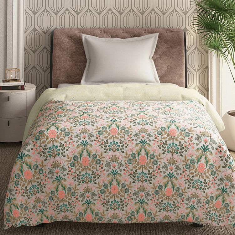 PORTICO Shalimaar Multicolour Floral Printed Cotton Single Comforter - 152x224cm