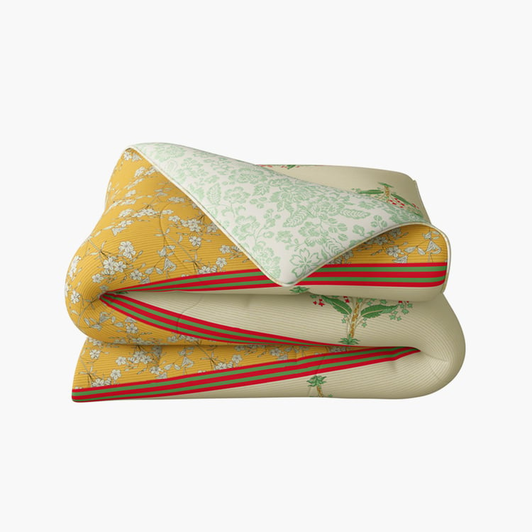 PORTICO Shalimaar Yellow Printed Cotton Single Comforter - 152x224cm