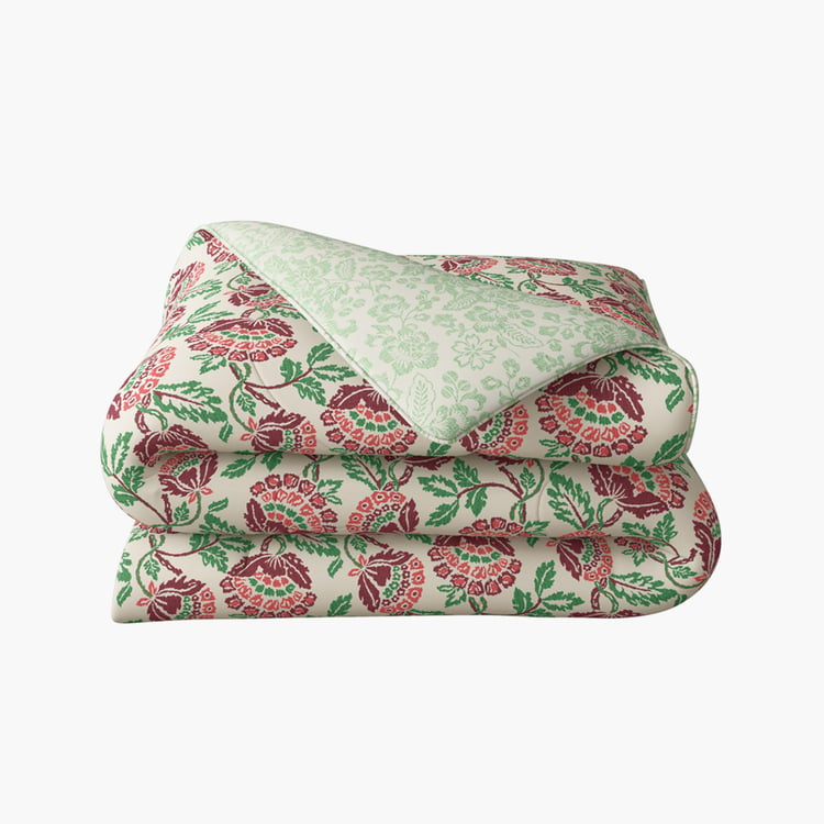 PORTICO Shalimaar Multicolour Floral Printed Cotton Single Comforter - 152x224cm