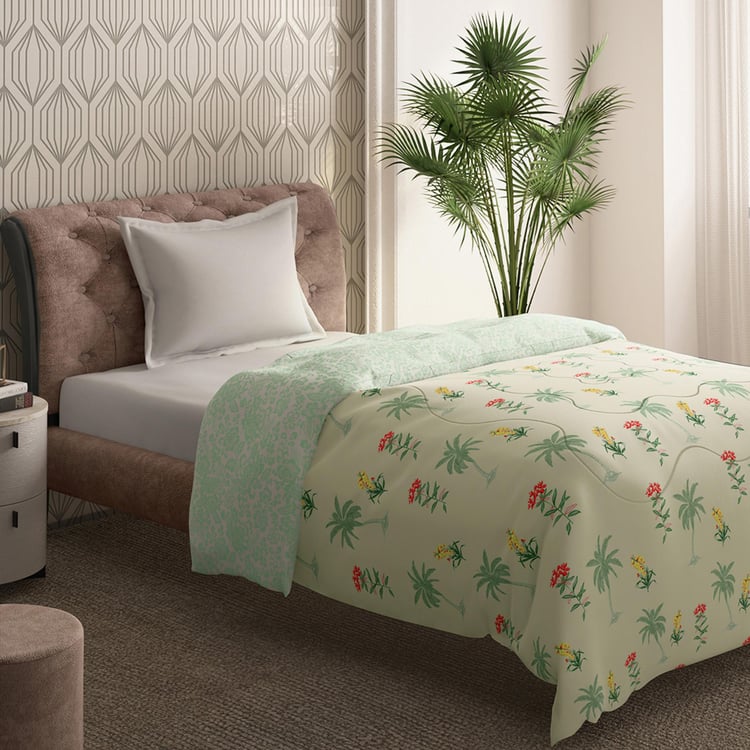 PORTICO Shalimaar Multicolour Botanical Printed Cotton Single Comforter - 152x224cm