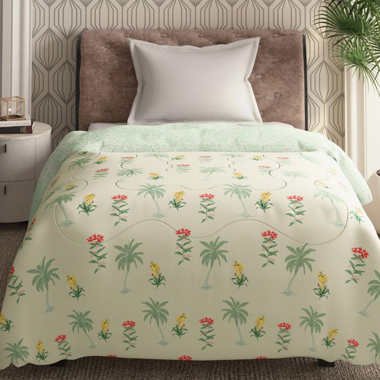 PORTICO Shalimaar Multicolour Botanical Printed Cotton Single Comforter - 152x224cm