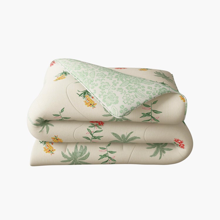 PORTICO Shalimaar Multicolour Botanical Printed Cotton Single Comforter - 152x224cm