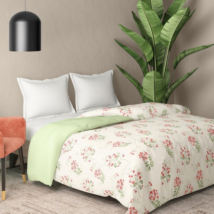 Buy PORTICO Whispering Tales OffWhite Printed Double Comforter