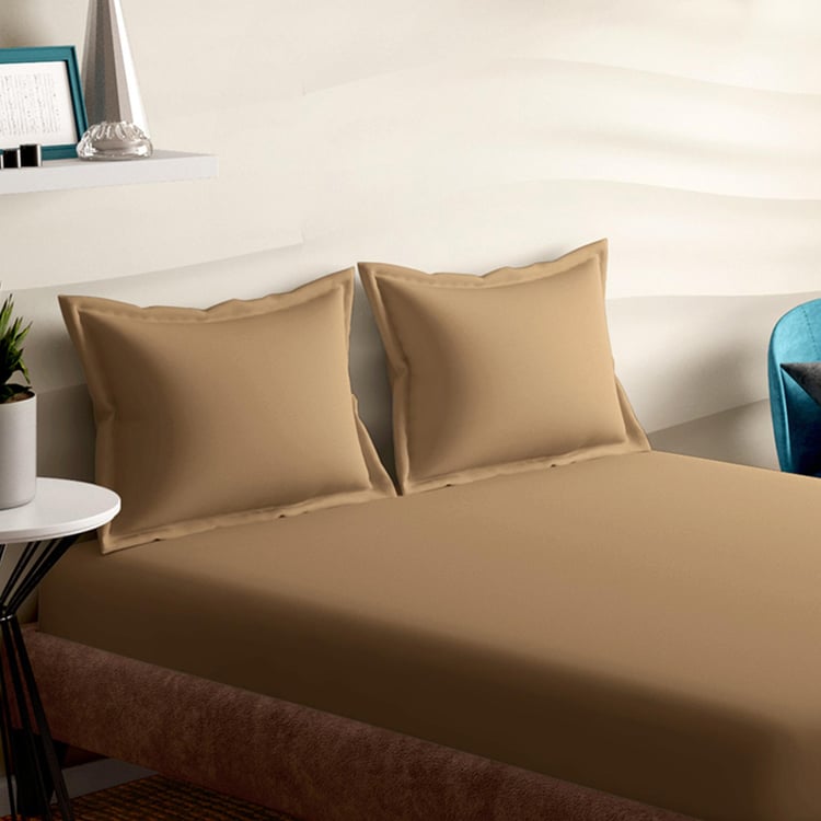PORTICO Satin Premium Multicolour Cotton Super King Bedsheet Set - 274x274cm - 3Pcs