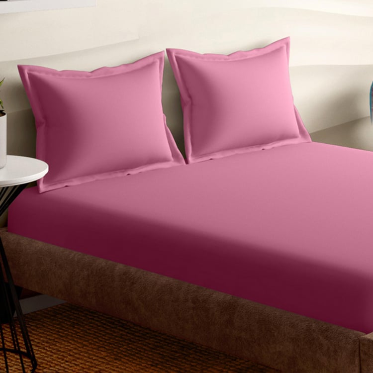 PORTICO Satin Premium Multicolour Cotton Super King Bedsheet Set - 274x274cm - 3Pcs