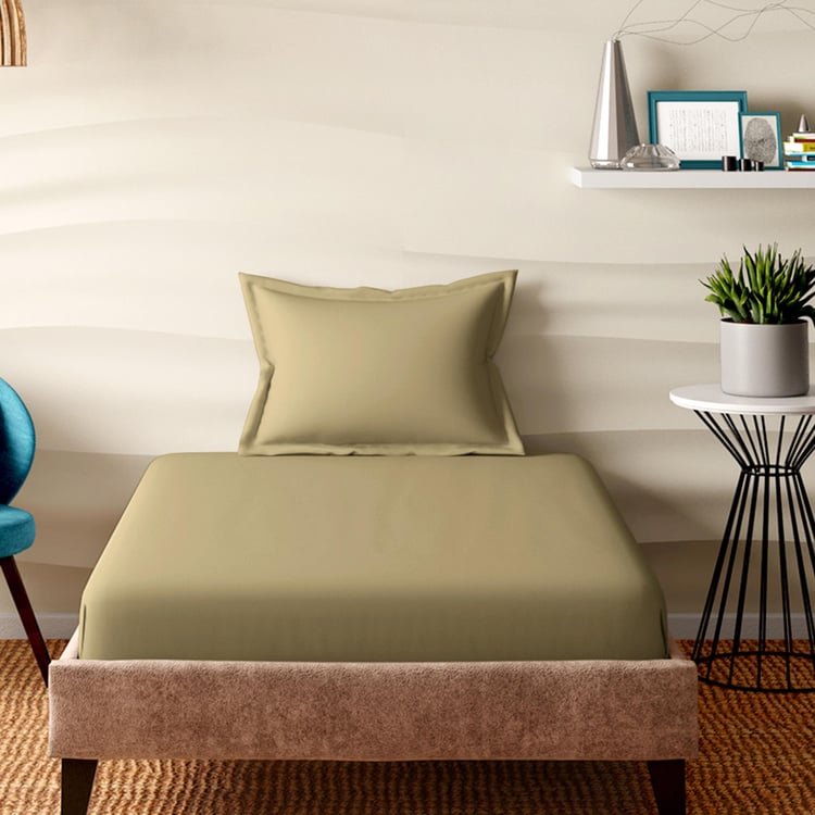 PORTICO Satin Premium Multicolour Cotton Single Bedsheet Set - 150x224cm - 2Pcs