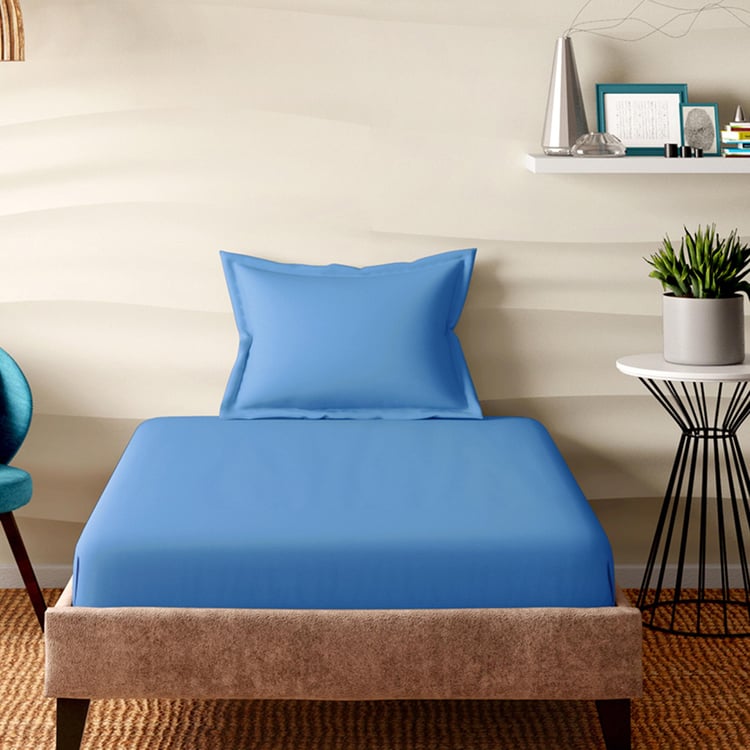PORTICO Satin Premium Multicolour Cotton Single Bedsheet Set - 150x224cm - 2Pcs