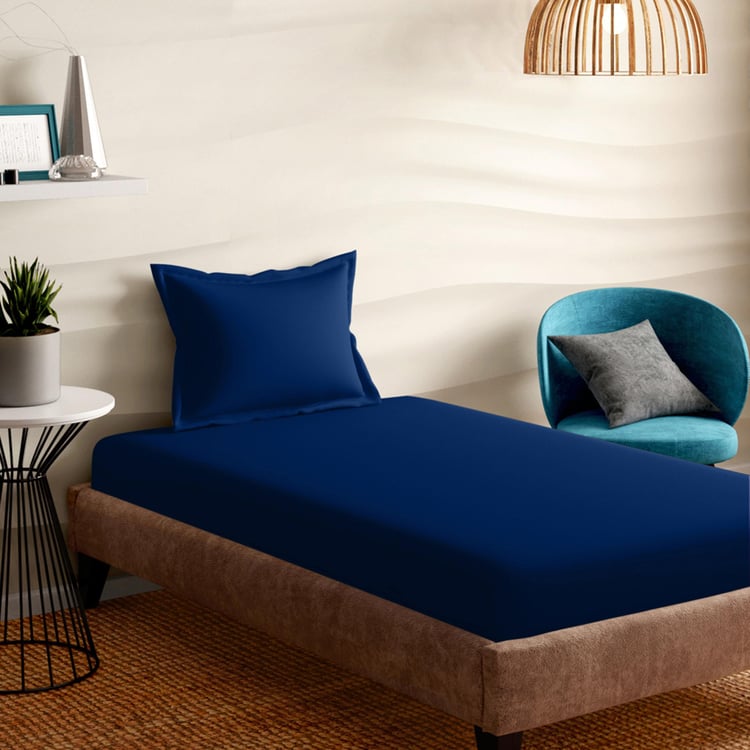 PORTICO Satin Premium Multicolour Cotton Single Bedsheet Set - 150x224cm - 2Pcs