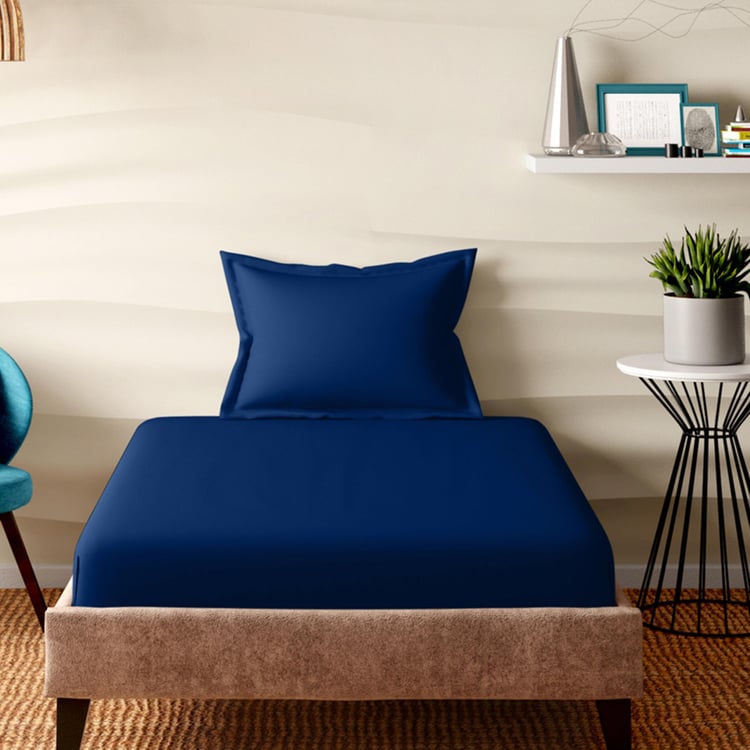 PORTICO Satin Premium Multicolour Cotton Single Bedsheet Set - 150x224cm - 2Pcs