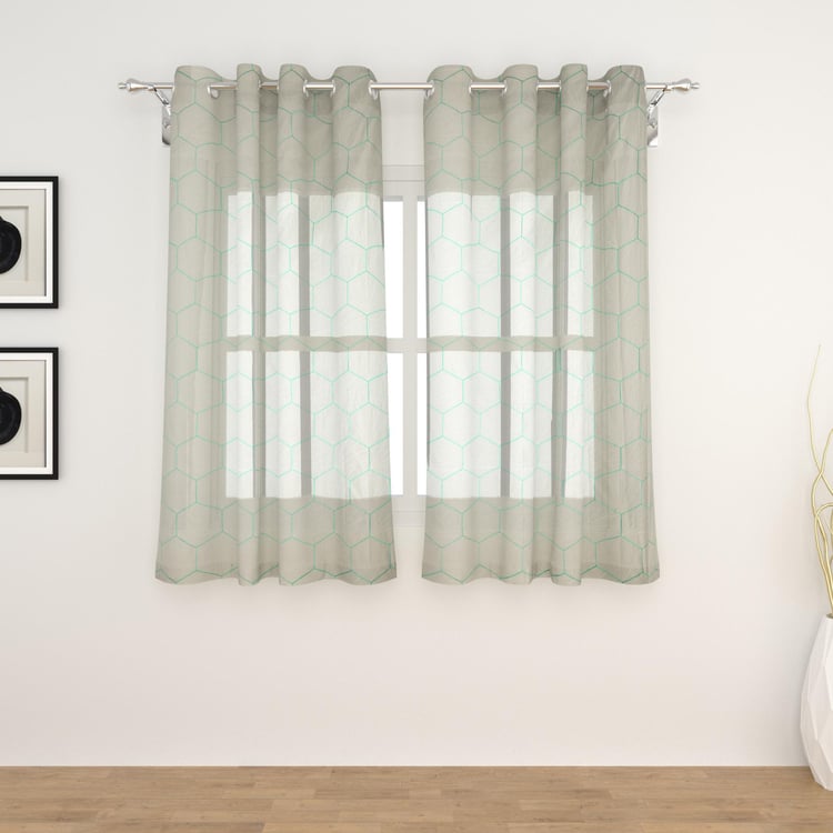 My Room Set of 2 Embroidered Sheer Window Curtains