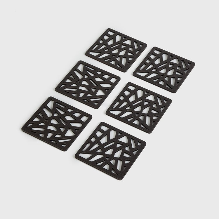 Oakland Set of 6 Wood Laser Cut Coasters