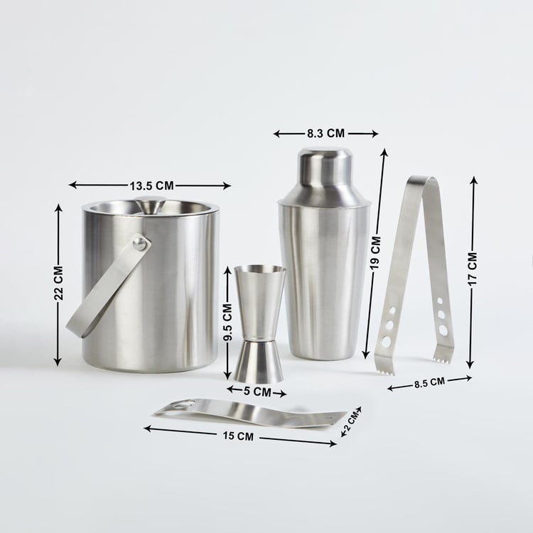 Wexford 5Pcs Stainless Steel Cocktail Shaker Bar Set