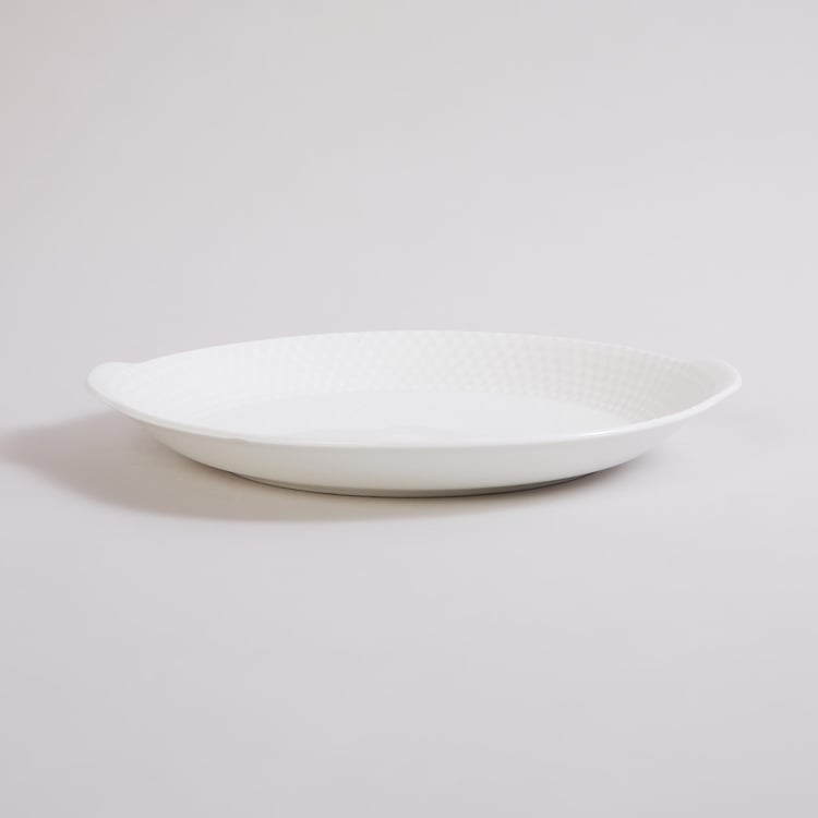 Marshmallow Bone China Rice Platter - 30cm