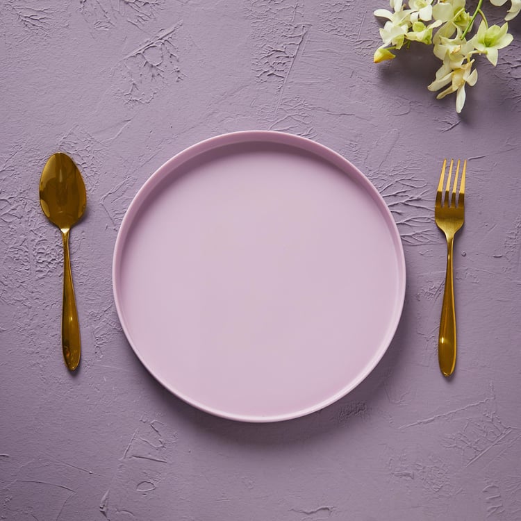 Soulful Pastels Purple Solid Melamine Dinner Plate - 28cm