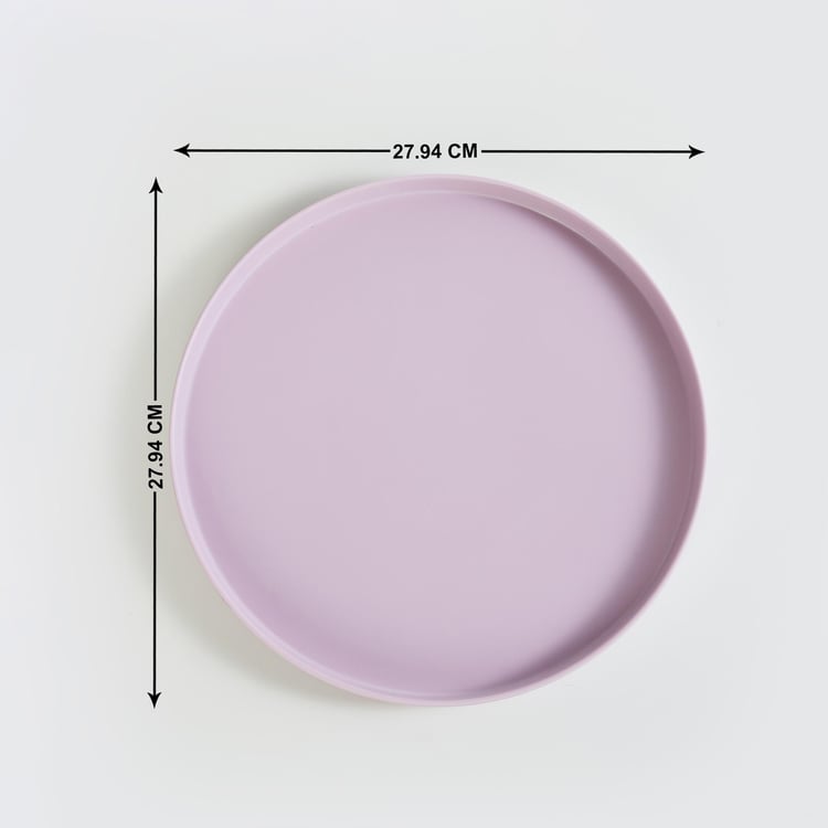 Soulful Pastels Purple Solid Melamine Dinner Plate - 28cm