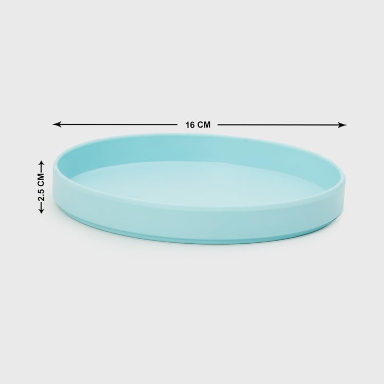 Soulful Pastels Blue Solid Melamine Side Plate - 16cm