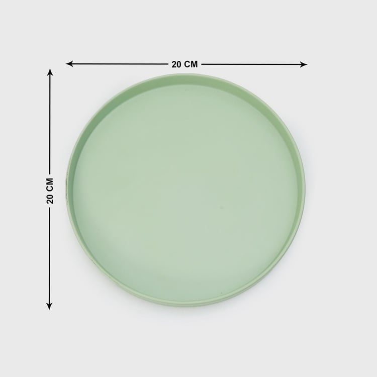 Soulful Pastels Green Solid Melamine Side Plate - 20cm