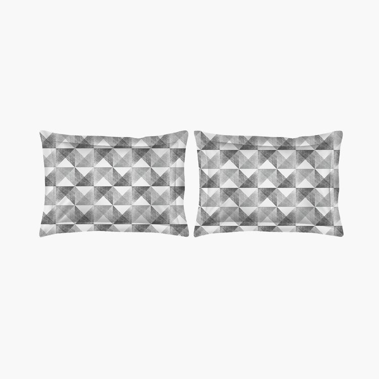 LAYERS Illuminating Homes Grey Cotton King Size Bed-In-A-Bag Set - 4Pcs